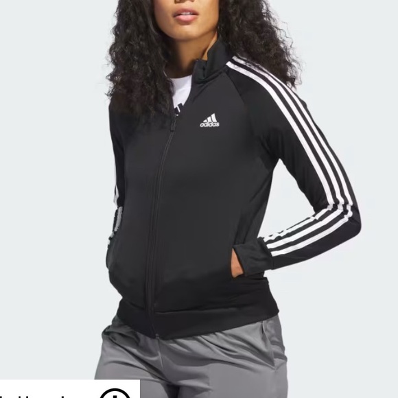 Adidas size small warm-up slim 3 stripe jacket. Zip up, zip up pockets - Picture 8 of 8